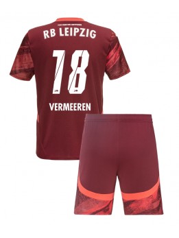 Billige RB Leipzig Arthur Vermeeren #18 Bortedraktsett Barn 2024-25 Kortermet (+ Korte bukser)